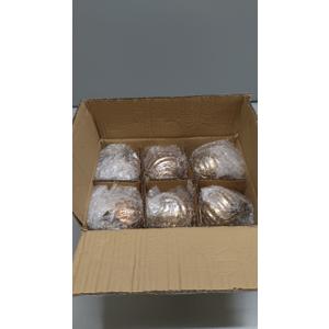 Threan 6 Pcs Large Vintage Mercury Glass Christmas Ornaments 3.15" Hanging Christmas Ball Ornaments Antique Embossed Ball Decorations for Xmas Tree Garland Wreath Holiday Decor(Brown, Twist)