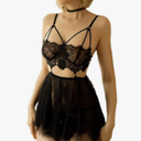 Costumes for Women Cute Mesh Dance Dress Lace Lingerie Set Lolita Princess Cosplay Nightdress,  Size M