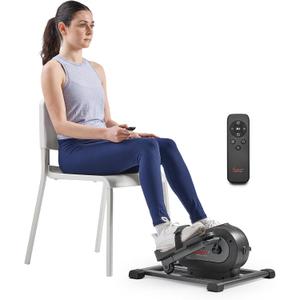 Sunny Health & Fitness Smart Mini Elliptical Trainer, Indoor Under-Desk Pedal Exerciser for Mobility & Cardio Workout, Free SunnyFit App Connection, Optional Motorized w/Remote Control