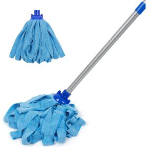 Mop, Microfiber Cloth Mops for Floor Cleaning, Small Mop with 2 Refills