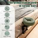Massage Headrest for Bed Face Cradle, Adjustable Massage Attachment for Mattress, Portable Massage Head Rest for Mattress, Face Down Pillow After Eye Surgery (Turquoise)