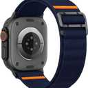 Sport Band Compatible with Apple Watch Ultra 3/2/1 Band 49mm 46mm 45mm 44mm 42mm 41mm 40mm 38mm Men Women, Stretchy Nylon Loop Strap with G-Hook for iWatch Series Ultra 11 10 SE 9 8 7 6 5 4 3