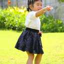 Cilucu Baby Girls Skirts Sparkly Sequin Kids Birthday Party Skirts Girls Princess Mini Skirts (Black, XXL)