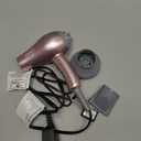 DAN Technology Travel Hair Dryer,Dual Voltage HairDryer,Mini Blow Dryer with Concentrator,Small Hair Dryer with Diffuser,European hairdryer with European Plug,Pink Blow Dryer for Women