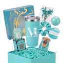 Personalized Women Spa Bath Basket Body Works Set Wife Wifey Gifts Ideal from Husband Happy Birthday Wedding Romantic Best Unique Special Cute Christmas Xmas Valentines Day Custom Initial Present
