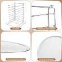 Zhehao Pizza Rack 8 Tiered Stand 16.7'' H x 12'' L x 12'' W and 8 Pcs Pans with Holes, Aluminum Baking Set for Easy Storage and Baking Multiple Pizzas
