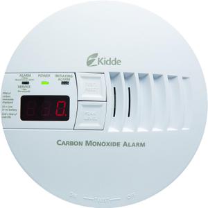 Kidde Hardwired Carbon Monoxide Detector with 9-Volt Battery Backup, Digital LED Display 5.75 diameter x 1.8 depth