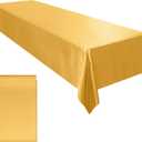 Ruisita Satin Party Table Cover 58 x 102 Inches Wedding Rectangle Bright Silk Smooth Fabric Tablecloth Decor for Wedding Banquet Table Decoration, Gold