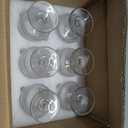 Pumtus 6 Pack Vintage Goblet Glasses, 7.6 OZ Embossed Floral Glass Cup, Clear Romantic Wine Glassware, Unique Pressed Pattern Stemware, Mixed Drink Glasses Set for Cocktail, Juice,Whiskey, Beer
