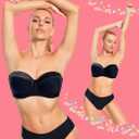 Dvpol Strapless Bra 36DDD Bras for Women Push up 36F Clear Straps