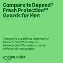 Amazon Basics Men's Incontinence Guards, Maximum Absorbency, 52 Count, (1 Pack of 52)