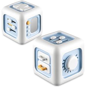 bessome Busy Activity Cube for Fine Motor Skill Learning|Montessori Toys for 1 Year Old Boys Girls|Sensory Toys for Toddler 13|Travel Baby Toy for 1218 Months|First Birthday Gift for 1 Year Old