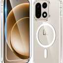 FNTCASE for Oneplus 15 Case Clear: One Plus 15 Case with Screen Protector Drop Proof Compatible with Magsafe Slim Anti Yellowing Rugged Shockproof Protective Transparent Cover (Clear Magnetic)