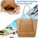 Iioscre Beach Bag for Women, Causal Hobo Pool Bags with Zipper Inner Pocket, Foldable Swim Tote Bag for Vacation Essentials