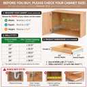 Menkxi 2 Set Wooden Pull out Cabinet Organizer Fully Assembled Slide out Pantry Drawer with Gentle Close Storage Shelf Tray for Base Kitchen Under Sink Bathroom Accessory(Wood Color,21'' X 21'' X 3'')