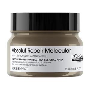 L'Oral Professionnel Paris Absolut Repair Molecular Hair Mask - Repairs Damage & Restores Strength For Extremely Dry Damaged Hair, Extra Detangling & Hydration, Peptides Bonder