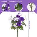 Artificial Flowers for Outdoors, Faux Morning Glory Spring Summer Decoration, Fake Flowers Plants UV Resistant Look Real Silk Flowers for Outside Planter Front Door Porch Patio Yard (12, Purple-White)