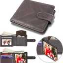 Wallet for men Slim RFID Leather 2 ID Window, mens wallets leather, billeteras de hombres, Anti-Theft Band (B-Brown)