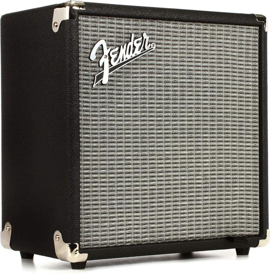 Fender Rumble 15 V3 Bass Amp for Bass Guitar, 15 Watts, 6 Inch Speaker, with Overdrive Circuit and Mid-Scoop Contour Switch