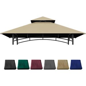 Grill Gazebo Replacement Cover 5x8 Ft Canopy Top Compatible with Grill Gazebo Frame Model L-GG001PST-F,L-GG001PST-H,L-GG001PST-F2 (Beige)