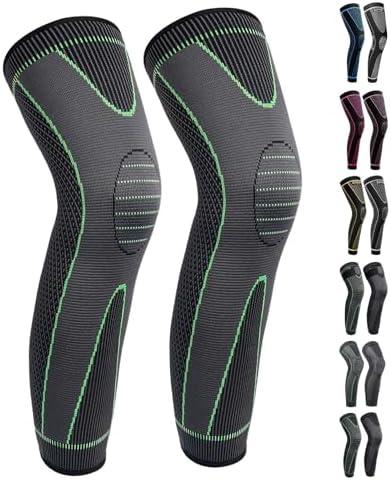 SKDK Full Leg Sleeves Long Compression Leg Sleeve Knee Sleeves Protect Leg, for Man Women Basketball, Arthritis Cycling Sport