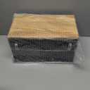 Gdfjiy Trash Bag Holder, Wooden Garbage Bag Holder with Handles & Lid, Trash Bag Dispenser Roll Holder, Grocery Plastic Bag Storage, Countertop/Under Sink/Cabinet Organizer (Black)