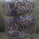 Kigley Outdoor Chaise Lounge Cushion Pocket, Blue Retro, Patterned