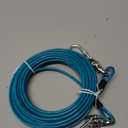 jenico Dog Tie Out Cable: 30 ft Dog Lead for Yard - Heavy Duty Chain Leash Outside for Small Large Dogs Up to 500 lbs - Outdoor Dog Runner Tether (Teal)