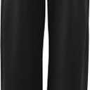 Arach&Cloz 2025 Women's Stretch Wrinkle Free Wide Leg Trousers Casual High Elastic Waisted Loose Palazzo Pants with Pockets (Black)