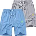 Vcansion 2 Pack Men's Outdoor Lightweight Hiking Shorts Quick Dry Sports Casual Running Shorts with Pockets (M)