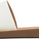 Soda Shoes Efron-S Women Flip Flops Basic Plain Slippers Slip On Sandals Slides Casual Peep Toe Beach (7.5 Wide, Off-white)