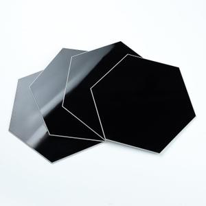 16-Piece Black Peel and Stick Backsplash Hexagon Tile, 9"x7.87" Self Adhesive Glossy Finish SPC Stick on Wall Tiles for Kitchen, Bathroom, Fireplace (5.94 SQ.FT)