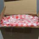 6 Pcs Tablecloth for Folding Fitted Rectangular Table Cloth 30 x 72 Inch Vinyl Waterproof Plastic Table Cover Flannel Backed with Elastic Rim for Indoor Outdoor Picnic Party (Red and White Grid)