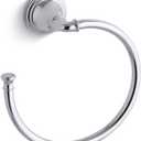 KOHLER K-10557-CP Devonshire Bathroom Towel Ring, Sleek Design, Quick Install, Tools Included, Polished Chrome