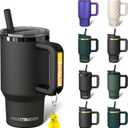 Frost Buddy Thicc Buddy - 16 oz Stainless Steel Vacuum Insulated Tumbler with Lid and Straw for Water - Travel Mug Cupholder Friendly - Gifts for Women Men Him Her (Aurora)