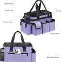 Cleaning Caddy,Cleaning Bag for Housekeepers,Cleaning Supplies Organizer with Handle,Purple