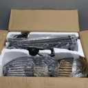 Dimmable Floor Lamp, 3 x 800LM LED Edison Bulbs Included, Farmhouse Industrial Floor Lamp Standing Tree Lamp with Elegant Teardrop Cage Tall Lamps for Living Room Bedroom Office Dining Room-Black (Matte Black-70 inches)