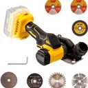 Cordless Cut Off Tool Compatible With DeWalt 20V MAX Battery Compact Rotorazer Saw Brushless with 3" Blades,7,000RPM for Metal/Wood/Tile/Plastic Cutting(Too Only) (Yellow)