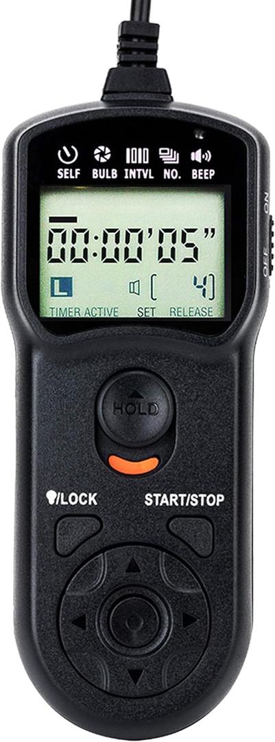 JJC Intervalometer Timer Remote Shutter Release Time Laspe for Fuji Fujifilm X-T30 III II X-T20 X-T5 X-T4 X-T3 X100VI X100V X100F X100T X-H2 X-H2S GFX100SII GFX100 GFX 50R 50S X-PRO3 X-T100 & More
