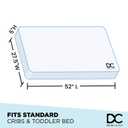 Delta Children Twinkle Galaxy Dual Sided Crib and Toddler Mattress - Premium Sustainably Sourced Fiber Core - Waterproof - GREENGUARD Gold Certified (Non-Toxic) - Made in USA