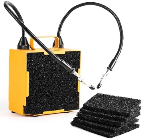 KOTTO Solder Fume Extractor with 2 Magnetic Helping Hands and 5 Carbon Filters -Breathe Fresh Air for various Welding Scenarios, Essential for DIY Soldering, Phone Repair, Hobbies, Jewelry, and Crafts