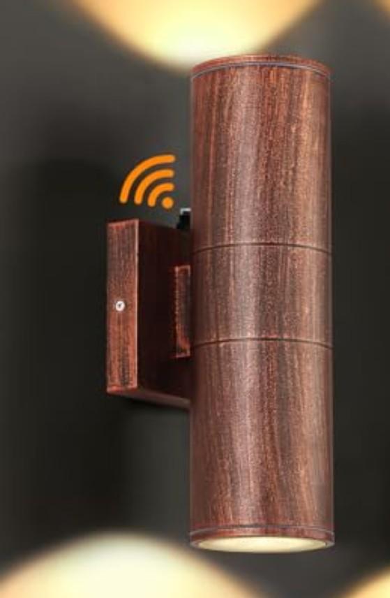 DAKAFUL Dusk to Dawn Outdoor Lighting Sensor Wall Lights 1Pack, 12W 2700K Integrated LED Cylinder Up Down Lights Outdoor, IP65 Waterproof Aluminum Wall Sconce Exterior Wall Light for Porch Patio etc.