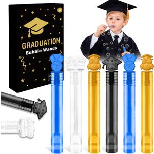 Bulk Class of 2026 Gifts for High School Students 64 PCS, Graduation Mini Bubble Wand Party Favor Supplies for Kid, Kindergarten Preschool Grad Gift Goodie Treat Bag Stuffers Decorations for Boy Girls