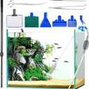 FACULX Fish Tank Cleaner Vacuum with Fish Tank Cleaning KitPlastic Gravel Vacuum for AquariumAquarium Siphon Pump for WaterAquarium Vacuum Gravel Cleaner for Various Tank Sizes