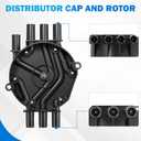 Ignition Distributor Cap and Rotor Kit Compatible with GMC Chevrolet Trucks V6 4.3L Vortec - 1996-2005 Astro Blazer, 1996-2001 Jimmy and more | Replace DR475 DR331 D465 D328A 10452457 10452458