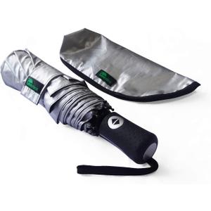 UPF 50+ UV Protection Travel Umbrella Ultra Light Weight (Black)