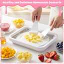 2 Sets Instant Ice Cream Roller Maker DIY at Home Rolled Ice Cream Maker Homemade Frozen Yogurt Tray for Family Gathering Party Supplies