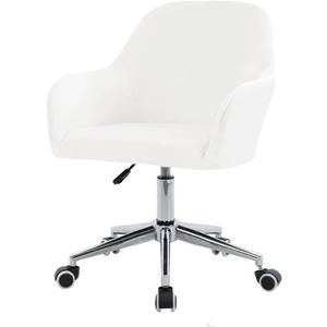 Velvet Office Chair Slipcover with Arms,Cover Chair for Vanity,Modern Office Computer Chair Protector,Stretch Wingback Dining Chair Cover Protector for Home Kitchen Living Room