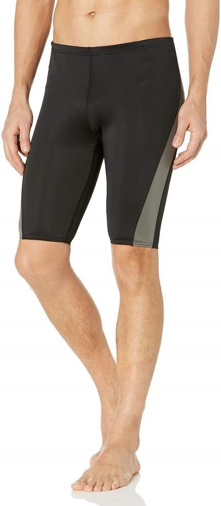 Kanu Surf Men's Competition Jammers Swim Suit (30, Black/Grey)