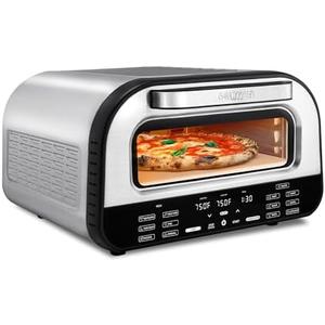 Amazon.com: Gourmia Indoor Pizza Oven Air Fryer Toaster  1800W Countertop Multi-Cooker with Pizza Stone, Digital Controls & 6 Presets, Stainless Steel : Home & Kitchen